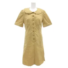 ヴァレンティノ ガラヴァーニ VALENTINO GARAVANI 美品 ワンピース ラウンドカラー 半袖 ひざ丈 40 ベージュ /AEのサムネイル
