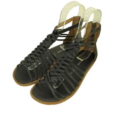 モードカオリ MODE KAORI SOFT INSOLE 本革 グラディエーター オープントゥ サンダル レディース JPN：23 のサムネイル