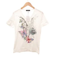 トルネードマート TORNADO MART タグ付き ジャングルバタフライフラワーTシャツ 半袖 Vネック M 白 ホワイト 2001591 /JSのサムネイル