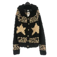ゲス GUESS Usa Heavy Flag Cardigan ローゲージニットカーディガン セーター L ブラック/ベージュ M3BR05Z38E0のサムネイル