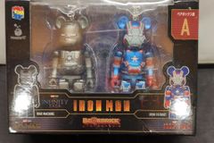 サニーサイドアップ Happyくじ BE@RBRICK MARVEL Infinity SAGA『IRON MAN』 ペアボックス賞 WAR MACHINE& IRON PATRIOT BE@RBRICK 100% 2体セット ( A