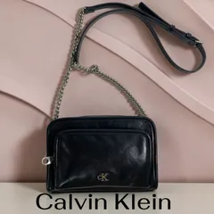 【美品】Calvin Klein ショルダーバッグ ブラック チェーンショルダーのサムネイル