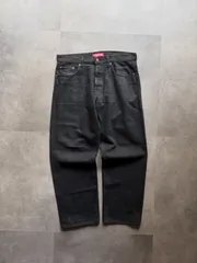 Supreme ボックスロゴ デニムパンツ ジーンズ 34 ブラック シュプリーム レザーパッチのサムネイル