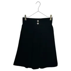 YVES SAINT LAURENT(イヴサンローラン) Velour knee-length wrap skirt ベロア ひざ丈 ラップ スカート L ブラック ヴィンテージのサムネイル