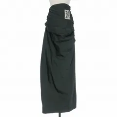 エムエムシックス メゾンマルジェラ MM6 Maison Margiela 22AW トランプパッチ ハイウエストロングスカート 38 ブラック 黒 S62MA0086 国内正規のサムネイル