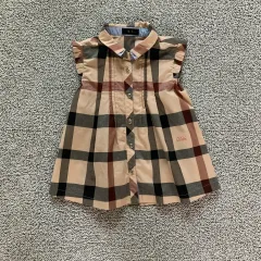 DAKS キッズ チェックシャツ 110サイズ 女の子 ベージュのサムネイル