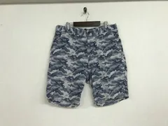 本物ジョンブルJohnbullコットンカモフラ迷彩柄チノショートパンツサーフミリタリーワークアメカジビジネススーツゴルフストリートスケータースポーツメンズ青ブルーグレー日本製Lのサムネイル