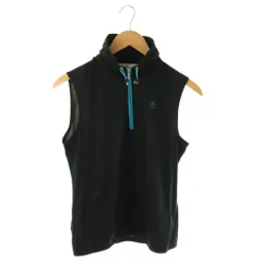 マンシングウェア MUNSINGWEAR カットソー ハーフジップ ノースリーブ L ブラック /HK ■ECC001のサムネイル