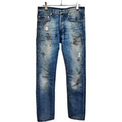 DIOR ディオール Distressed and painted denim pants ダメージ加工 ペイント デニムパンツ 163D000TX256 28 インディゴブルー メンズのサムネイル