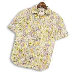 HIGH STREET ハイストリート 春夏★ 総柄 半袖 スリム シャツ Sz.L　メンズ 日本製のサムネイル