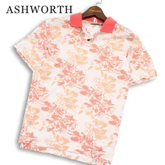 ASHWORTH アシュワース ゴルフ 春夏★ 半袖 花柄 総柄 ポロシャツ Sz.M メンズのサムネイル