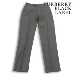 BURBERRY BLACK LABEL バーバリー ブラックレーベル 通年★ ストレート スラックス パンツ 日本製 Sz.40R メンズ グレーのサムネイル