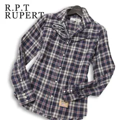 R.P.T RUPERT × VANSON ルパート バンソン 通年★ 長袖 チェック柄 ロゴワッペン ウエスタン シャツ Sz.M メンズのサムネイル