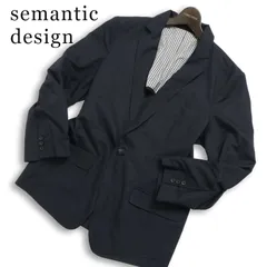 semantic design セマンティック デザイン 春夏★ 背抜き 1B アンコン テーラード ジャケット Sz.XL メンズ ネイビーのサムネイル