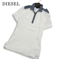 DIESEL ディーゼル 春夏★ 半袖 切替 鹿の子 インド綿 ミリタリー ポロシャツ Sz.S メンズのサムネイル