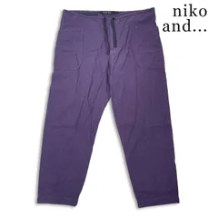 niko and... ニコアンド 春夏★ リネン ワイド テーパード イージー パンツ Sz.4 メンズのサムネイル