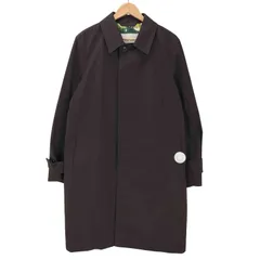 バーバリー BURBERRY × HIGHGROVE 25AW MADE IN ENGLAND ハイグローブ アーティスト コラボ 裏地 絹 シルク 100%  総柄  バルマカーン ステンカラー コート メンズ EUR：48 のサムネイル