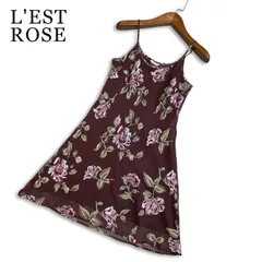 L'EST ROSE レストローズ 春夏★ レーヨン ミニ 花柄 総柄 キャミソール ワンピース 日本製 Sz.F レディースのサムネイル