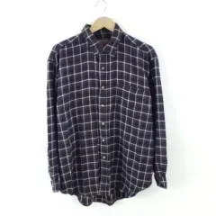 Ralph Eton シャツ 長袖 チェック 紺 赤 LL *T850のサムネイル