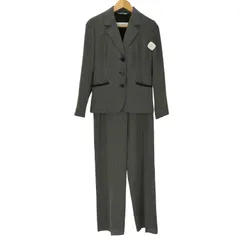 マックスマーラ MAX MARA MADE IN ITALY SET UP イタリア製 織り 生地 ウール ショート テーラード ジャケット スラックス パンツ セットアップ レディース  38のサムネイル