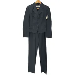 マックスマーラ MAX MARA MADE IN ITALY SET UP イタリア製 リネン ウール ストライプ ショート テーラード ジャケット スラックス パンツ セットアップ レディース  38のサムネイル