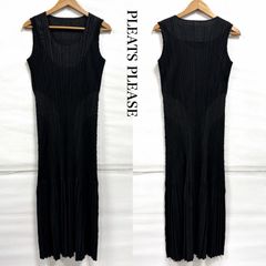 プリーツ プリーズ PLEATS PLEASE ♦︎ ロング ワンピース 黒 - メルカリ