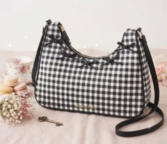 【Used】Maison de FLEUR メゾンドフルール ギンガムチェック リボン ショルダーバッグのサムネイル