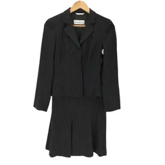 マックスマーラ MAX MARA MADE IN ITALY SET UP イタリア製 白タグ  ウール ストライプ ショート テーラード ジャケット スカート セットアップ レディース  36のサムネイル
