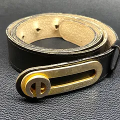クリスチャンディオール　　Christian Dior　ベルト　ヴィンテージ　オールドディオール「80s/90sゴールド　レディース　ブラックのサムネイル