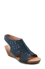 アース レディース シューズ ヒール サンダル Earthalin Wedge Sandal Women DARK BLUE ブルーのサムネイル