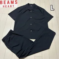 大人気　BEAMS HEART セットアップ Lサイズ　シアサッカー　ブラックのサムネイル