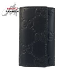 GUCCI グッチ シェリーライン ロゴプレート ブラック 黒 ナイロン