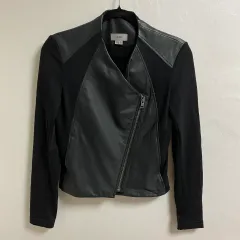 ヘルムート・ラング アシメントリー ジッパー ラムスキン ライダー ジャケットのサムネイル