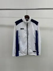 hummel(ヒュンメル) ウィンドブレーカー フード付き 白 ネイビー (110 オススメ)のサムネイル