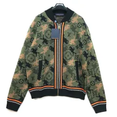 2024AW LOUIS VUITTON ルイヴィトン GEO RODEO BOMBER BLOUSOM ジャカード ウール ニット ボンバー ブルゾン カモフラ モノグラム カーキ XLサイズ RM242M CVU HRN84W 新品未使用のサムネイル