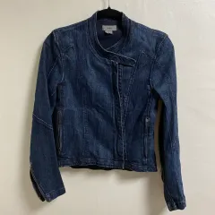 ヘルムート・ラング アシメントリー デニム バイカー ジャケットのサムネイル