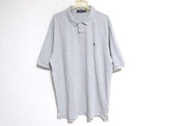 MB115:POLO RALPH LAUREN（ポロラルフローレン）US古着 ビックサイズ 鹿の子ポロシャツ/灰/3XL