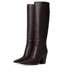 ナインウェスト レディース シューズ ブーツ・レインブーツ Nine West Adera Dark Brown Leather ブラウンのサムネイル