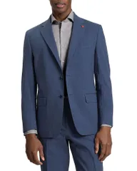 テッドベーカー メンズ アウター ジャケット・ブルゾン Ted Baker Winfred Seersucker Modern Fit Suit Jacket Blue ブルーのサムネイル