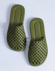 トップショップ レディース シューズ サンダル Topshop Bibi woven mules in olive オリーブのサムネイル