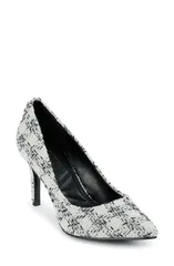 カール ラガーフェルド レディース シューズ ヒール KARLAGERFELD PARIS Royale Pointed Toe Pump White Black ホワイトのサムネイル