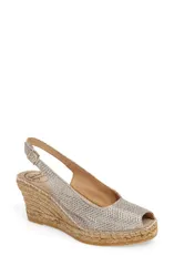 トニーポンズ レディース シューズ サンダル Toni Pons Calafell Slingback Wedgespadrille Platinum Fabricのサムネイル