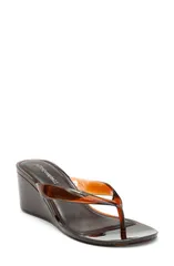 ジェフリー キャンベル レディース シューズ ヒール Jeffrey Campbell Gigabyte Wedge Flip Flop Brown ブラウンのサムネイル