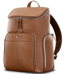 サムソナイト レディース バッグ バックパック・リュックサック レザー Samsonite Mobile Solution 2 Leather Deluxe Backpack Cognacのサムネイル