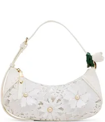 ベッツィジョンソン レディース バッグ フラワー柄 レース フラワー Betsey Johnson Lacey Floral Crochet Shoulder Bag White ホワイトのサムネイル