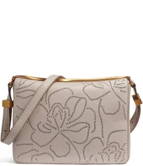 ダナキャラン レディース バッグ フラワー柄 フラワー Donna Karan Jericho Perforated Floral Shoulder Bag Snow Petalのサムネイル