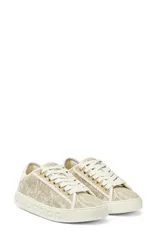 ヴェルサーチ レディース シューズ スニーカー Versace Barroco Greca Jacquard Low Top Sneaker Beige Off White Light Gold オフのサムネイル