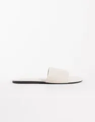 エイソス レディース シューズ サンダル ASOS DESIGN Faith flat sandals croc WHITE ホワイトのサムネイル