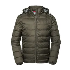 ラッセルアスレチック レディース アウター ジャケット・ブルゾン Russell Athletic Russell Mens Nano Hooded Padded Jacket Dark Oliveのサムネイル