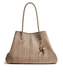 ダナキャラン レディース バッグ Donna Karan Weekend Straw Medium Tote Bag Mothのサムネイル
